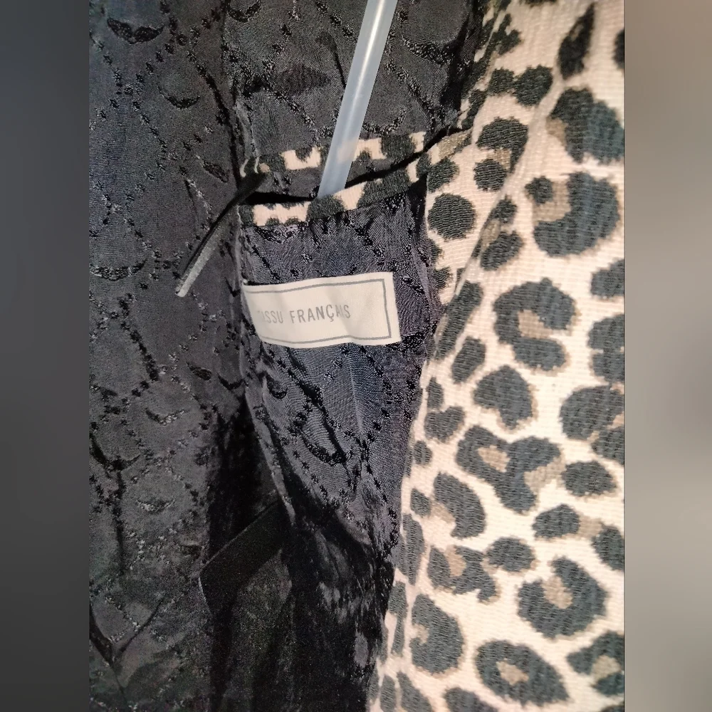 Zadig & Voltaire (Size 36) Animal Print Button Interior Lined LS Blazer Jacket